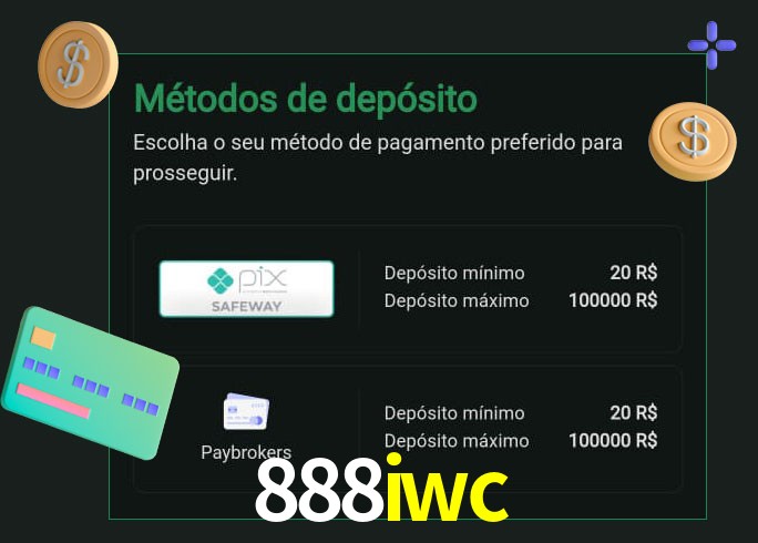 O cassino 888iwc oferece uma grande variedade de métodos de pagamento